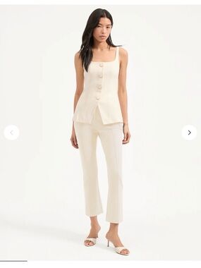 Veronica Beard NWT Kimra Pant in Ecru Size 8